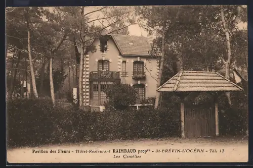 AK St-Brévin-l`Océan, Pavillon des Fleurs, Hôtel-Restaurant Rimbaud propre, Les Camélias