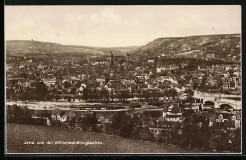 AK Jena, Stadtansicht von der Wilhelmshöhe