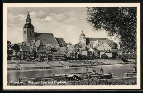 AK Havelberg, Blick auf Dom und Pfarrkirche