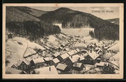 AK Zorge, Winteransicht des Ortes