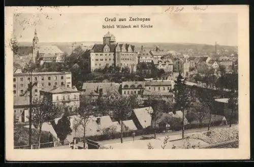 AK Zschopau, Schloss Wildeck, Kirche