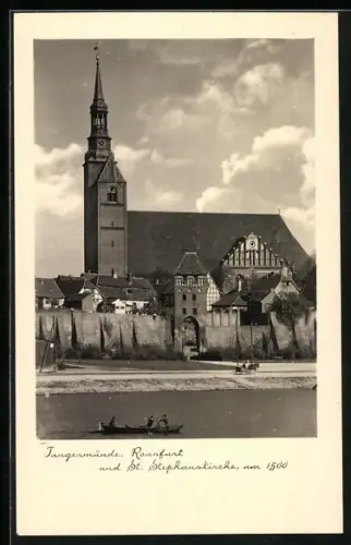 AK Tangermünde, Rosenfurt, St. Stephanskirche