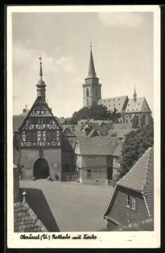 AK Oberursel, Rathaus mit Kirche