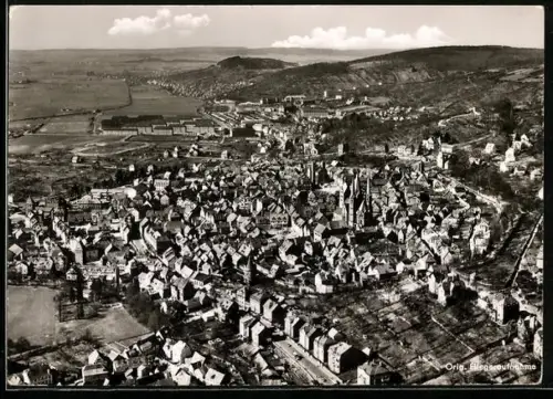 AK Gelnhausen, Panoramaansicht der Stadt