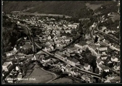 AK Gemünd /Eifel, Ortsansicht vom Flugzeug aus