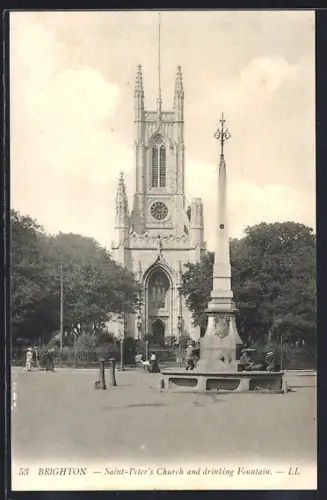 AK Brighton, Saint-Peter`s Church and drinking Fountain