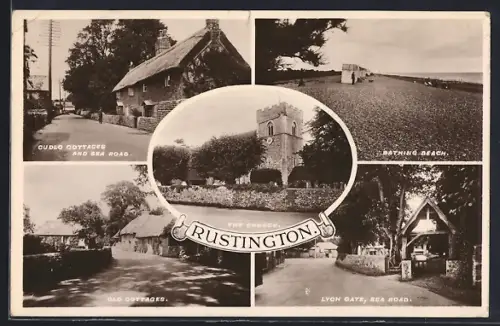 AK Rustington, Cudlo Cottage, Bathing Beach, Lych Gate