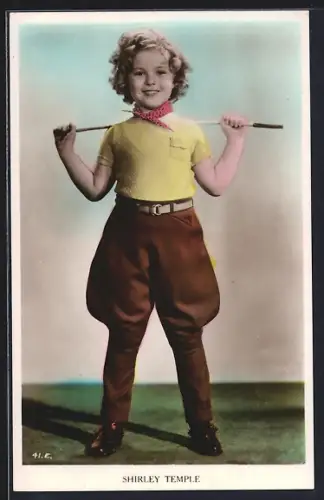 AK Schauspielerin Shirley Temple als junges Mädchen in Knickerbockern