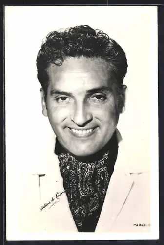 AK Arturo de Cordova lächelt, Portrait