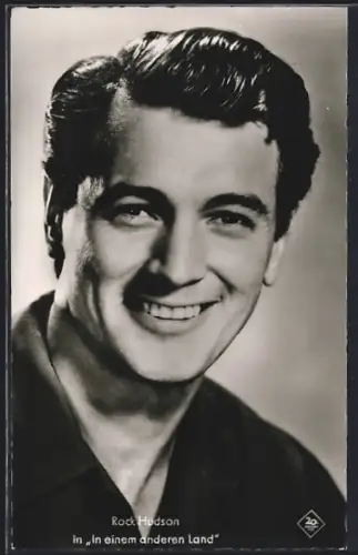 AK Rock Hudson, Portrait mit Brillantine