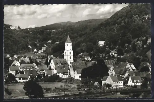 AK Pommelsbrunn /Fränkische Alb, Ortsansicht mit Kirche und umliegenden Häusern