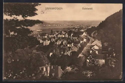 AK Saarbrücken, Ostviertel, Wohnhäuser, Strassenansicht