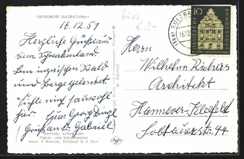 AK Sulzbach /Murr, Panoramaansicht