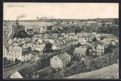 AK Diez a. d. Lahn, Stadtansicht mit Schloss und Umgebung