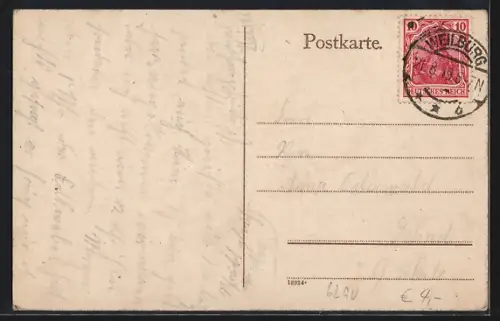 AK Weilburg a. d. Lahn, Blick von der Villa Lahnfels auf die Stadt