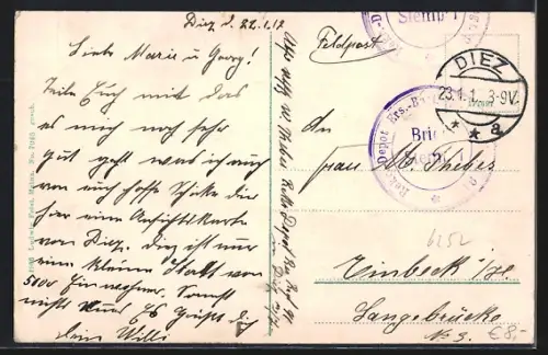 AK Diez, Totalansicht, Die Lahn