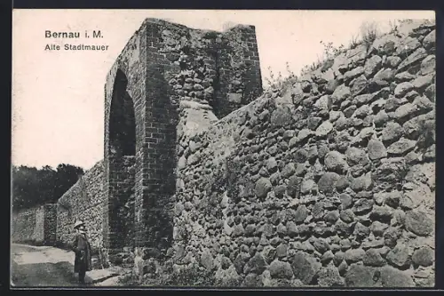 AK Bernau i. M., Alte Stadtmauer