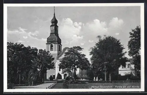 AK Hohen-Neuendorf, Partie an der Kirche