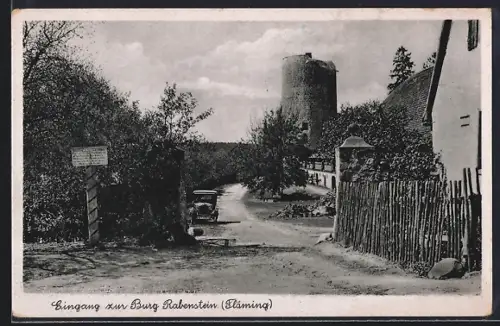 AK Rabenstein /Fläming, Eingang zur Burg Rabenstein