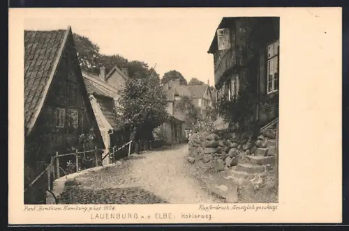 AK Lauenburg a. d. Elbe, Hohlerweg, Strassenpartie