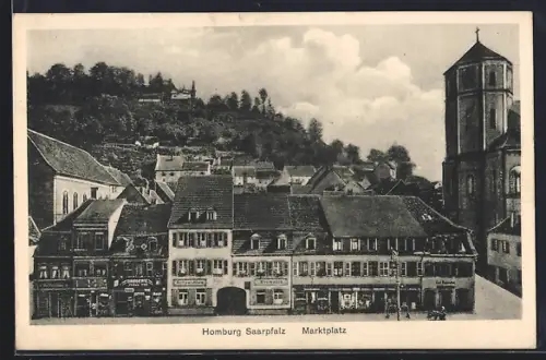 AK Homburg /Saarpfalz, Marktplatz