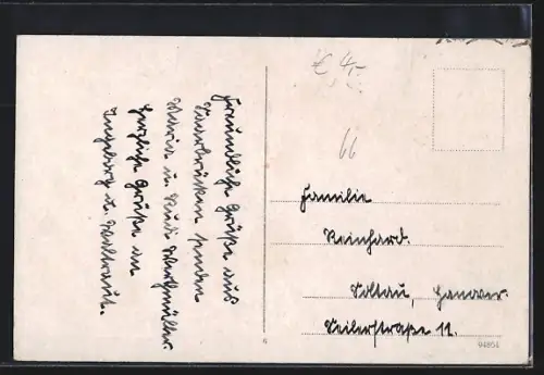 AK Saarbrücken, Reichsstrasse, Strassenbahn, Geschäftshäuser