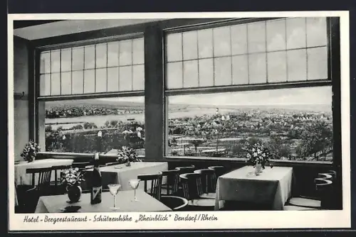 AK Bendorf /Rhein, Hotel-Bergrestaurant Schützenhöhe Rheinblick