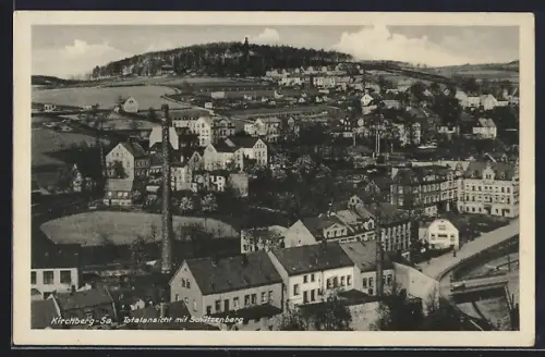 AK Kirchberg-Sa., Totalansicht mit Schützenberg