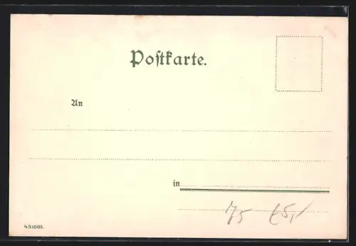 Lithographie Karlsruhe, Schlosspark, Schloss, Fontäne