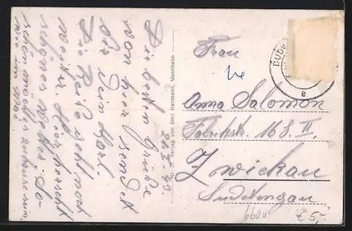 AK Saarbrücken, St. Johanner Markt, Geschäftshaus L. Sollhoss, Brunnen, Strassenbahn