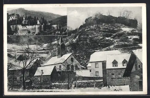 AK Hardenburg b. Bad Dürkheim, Hardenburg, Kirche, Ortsansicht