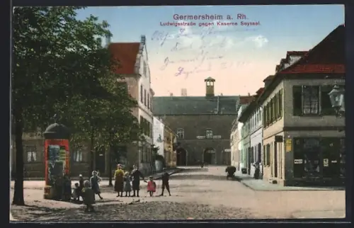 AK Germersheim a. Rh., Ludwigstrasse, Kaserne Seyssel