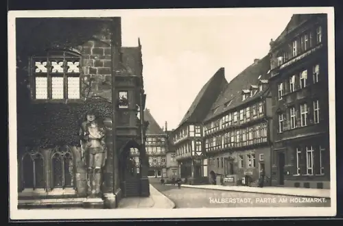 AK Halberstadt, Partie am Holzmarkt