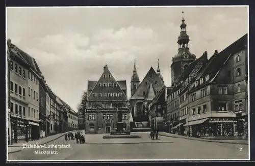AK Eisleben-Lutherstadt, Marktplatz