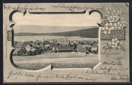 AK Wolfshagen i. Harz, Panoramaansicht der Stadt und Umgebung