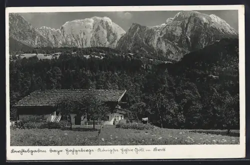 AK Berchtesgaden /bayr. Hochgebirge, Hoher Göll mit Brett
