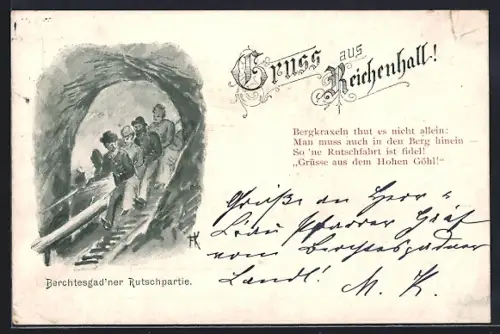 AK Reichenhall, Berchtesgad`ner Rutschpartie