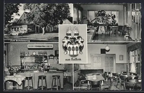 AK Fickmühlen /Wesermünde, Gasthaus Zum Bundeskrug, Inh. Wilm. von Holten