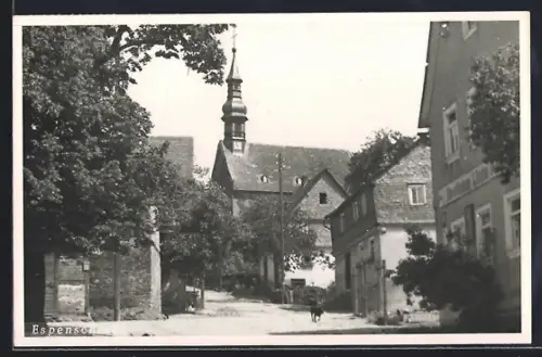 AK Espenschied, Kirche und Strassenpartie