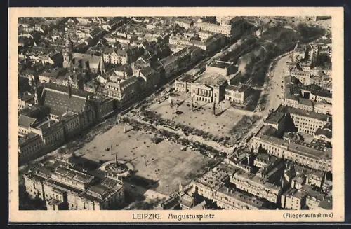 AK Leipzig, Augustusplatz, Fliegeraufnahme