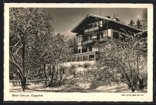 AK Berchtesgaden-Schönau, Hotel-Pension Köppeleck im Winter