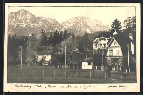 AK Freilassing /Obb., Partie mit Zwiesel-Panorama