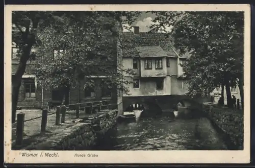 AK Wismar i. Meckl, Strasse an der Runden Grube