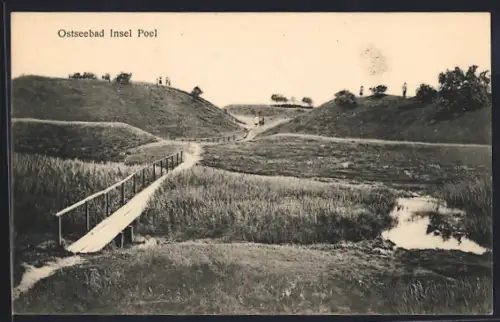AK Insel Poel / Ostsee, Weg zum Strand