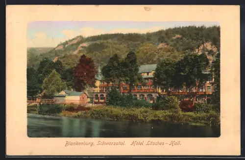 AK Blankenburg /Schwarzatal, Hotel Lösches-Hall
