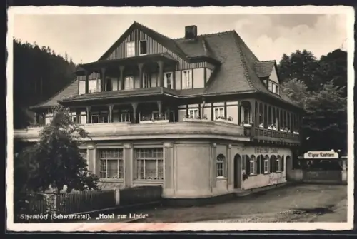 AK Sitzendorf /Schwarzatal, Hotel zur Linde