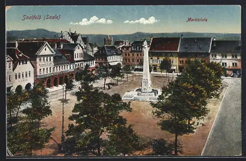 AK Saalfeld /Saale, Marktplatz