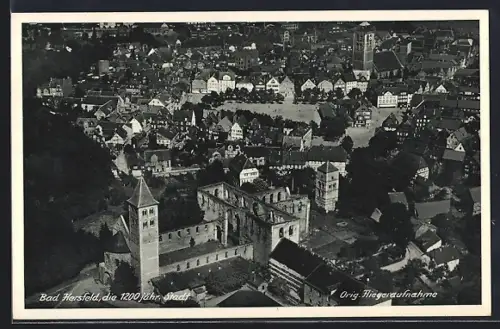 AK Bad Hersfeld, Luftaufnahme, Stiftsruine, Altstadt, 1200-jährige Stadt