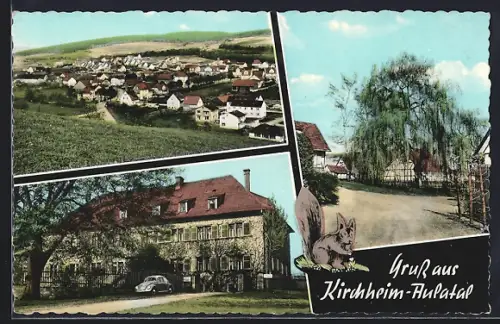 AK Kirchheim-Aulatal, Ortsansicht, Schule, Strassenpartie