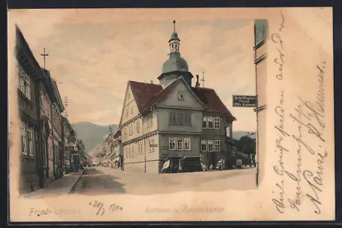 AK Friedrichroda, Rathaus, Hauptstrasse